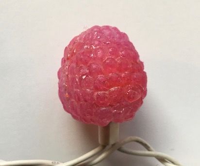 Raspberry String Lights Made of Hot Glue 