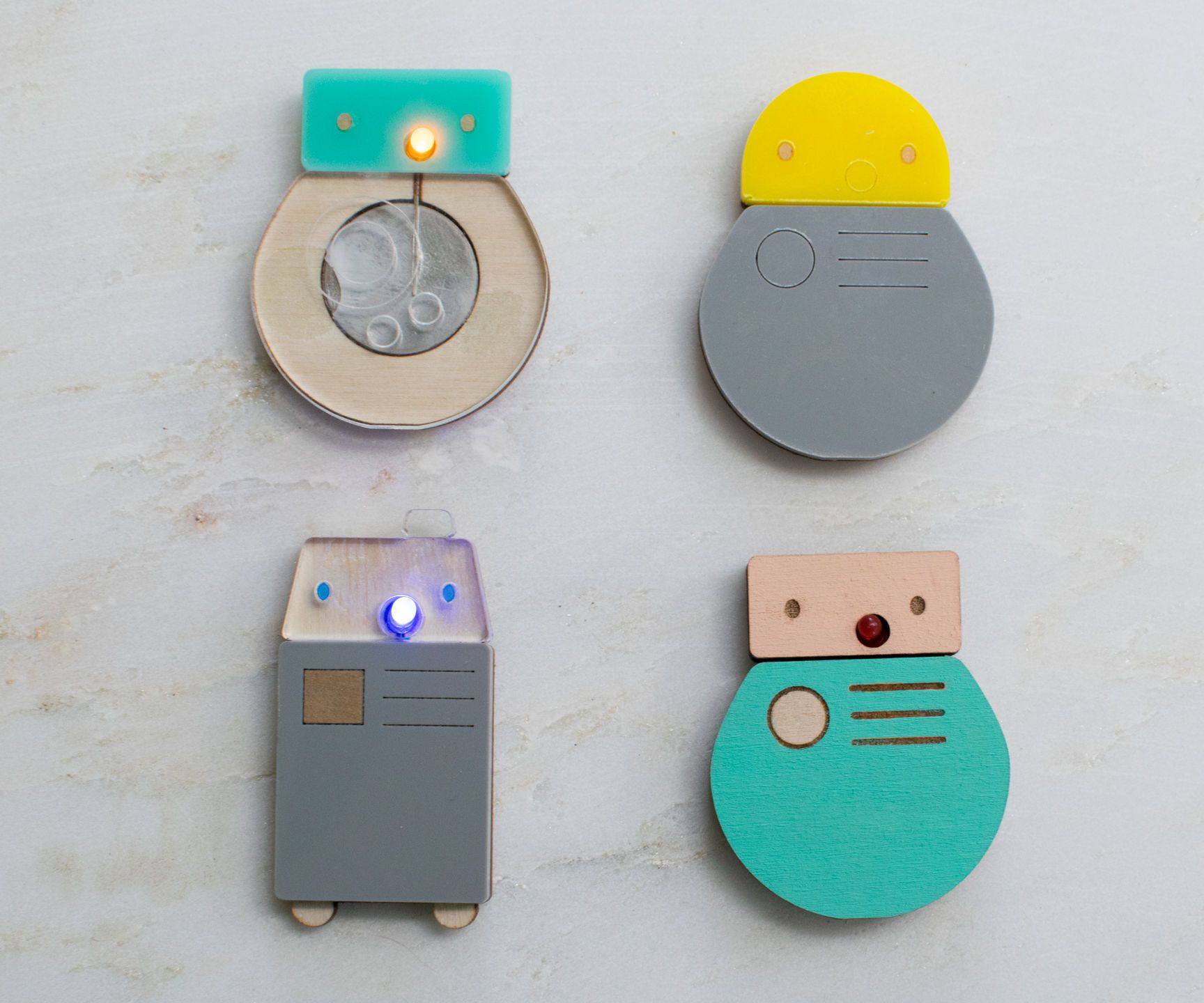 Mix and Match Light Up Droid Pins