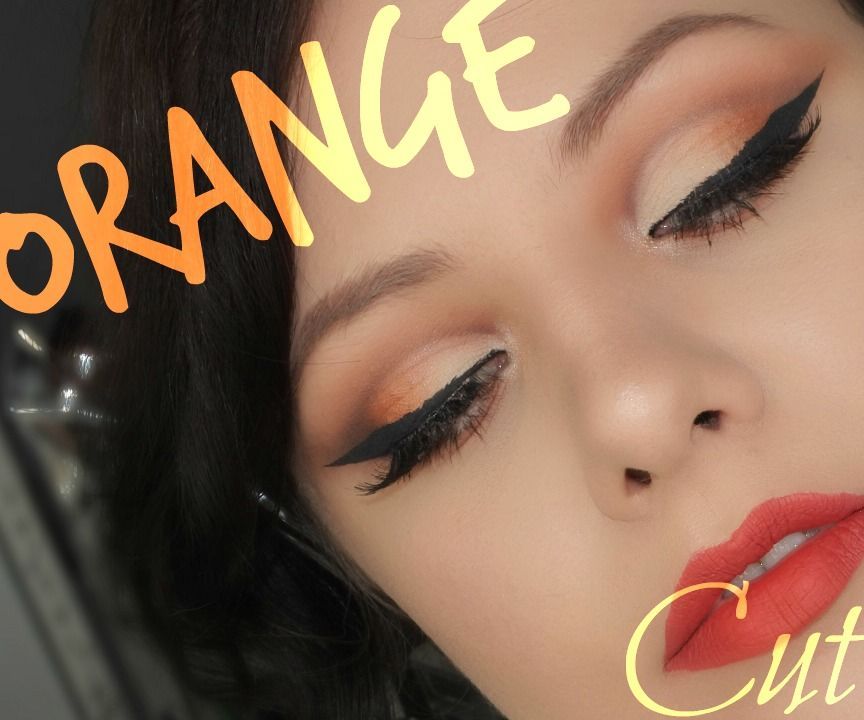 Orange Cut Crease Makeup Tutorial