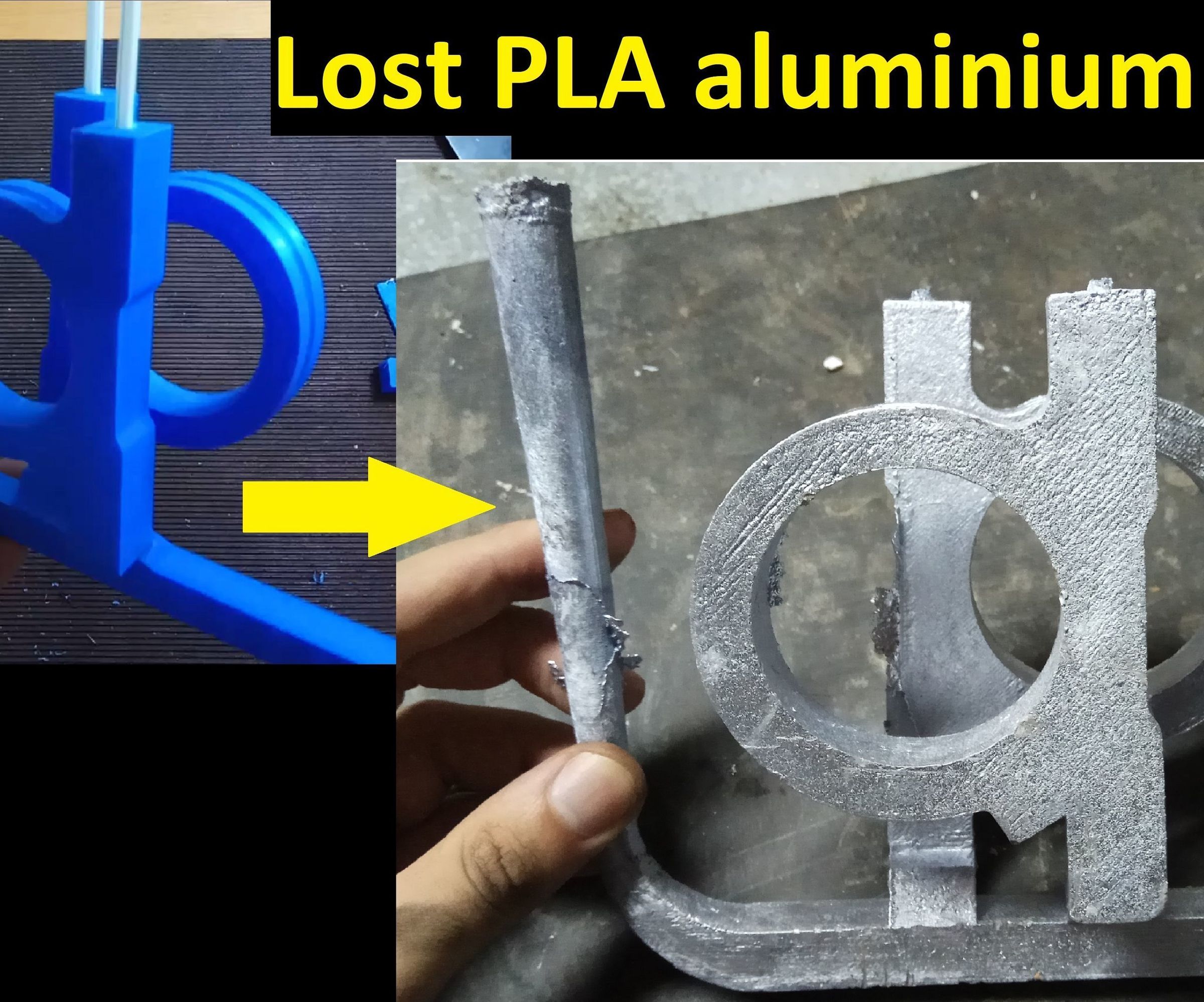Casting Aluminium With Lost PLA Investment Mold 