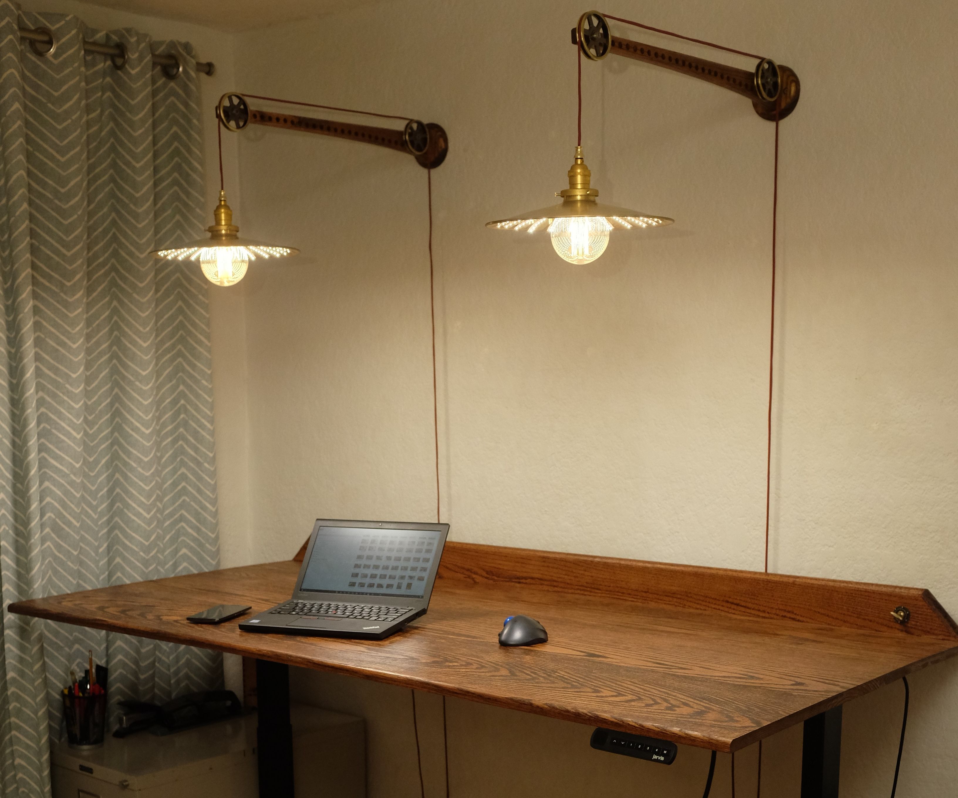 Standing Desk Pulley Lamps 