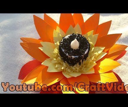 How to Make Paper Flower Candle Decoration 