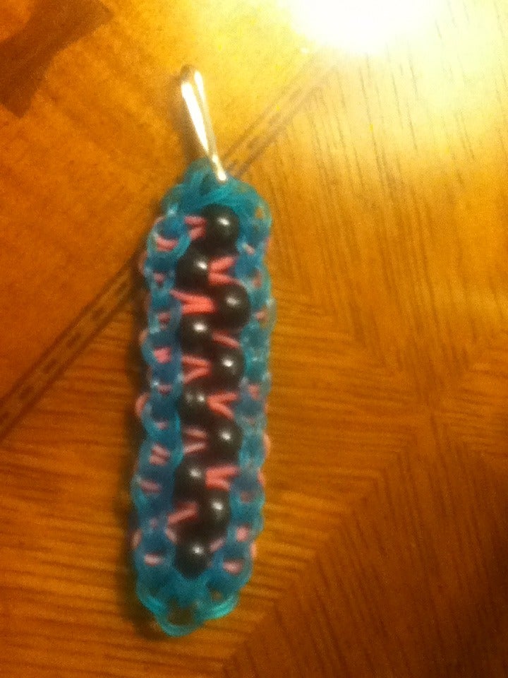 How to Make a Rainbow Loom Beaded Keychain 9 Steps Instructables