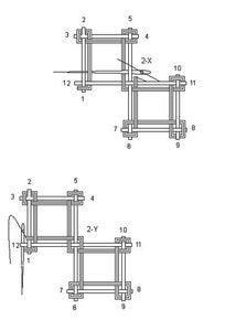 Two-Square Pattern, Filling the Braided Grid
