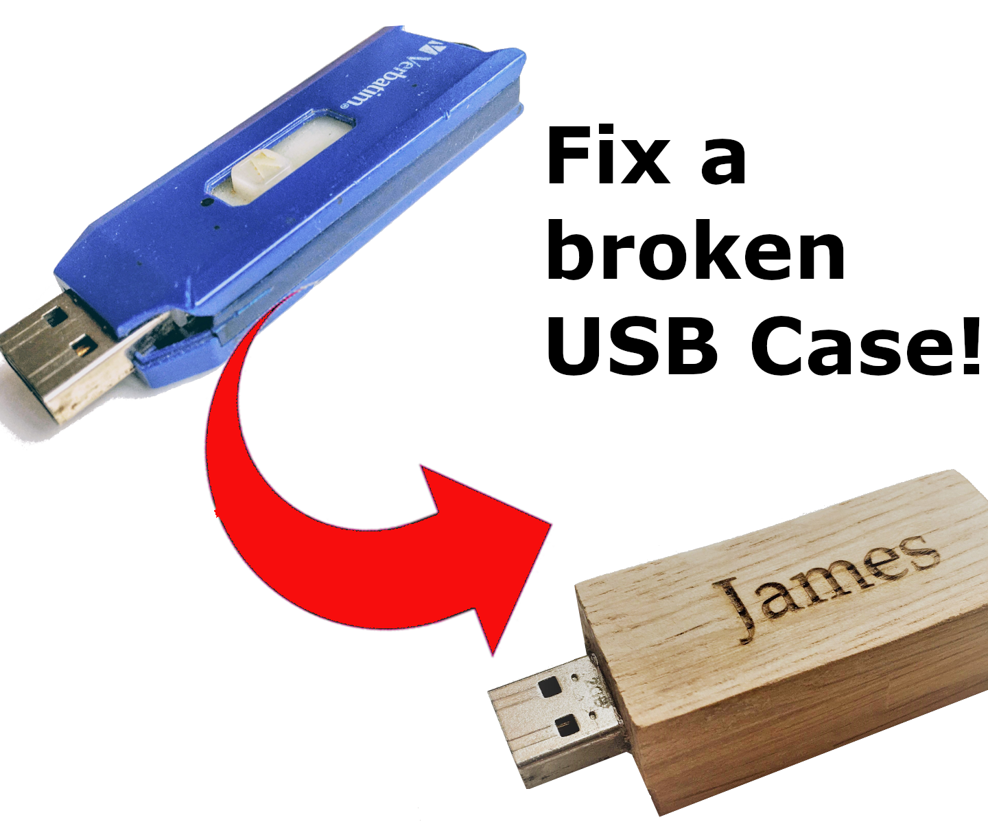 Fix a Damaged USB Memory Stick Case