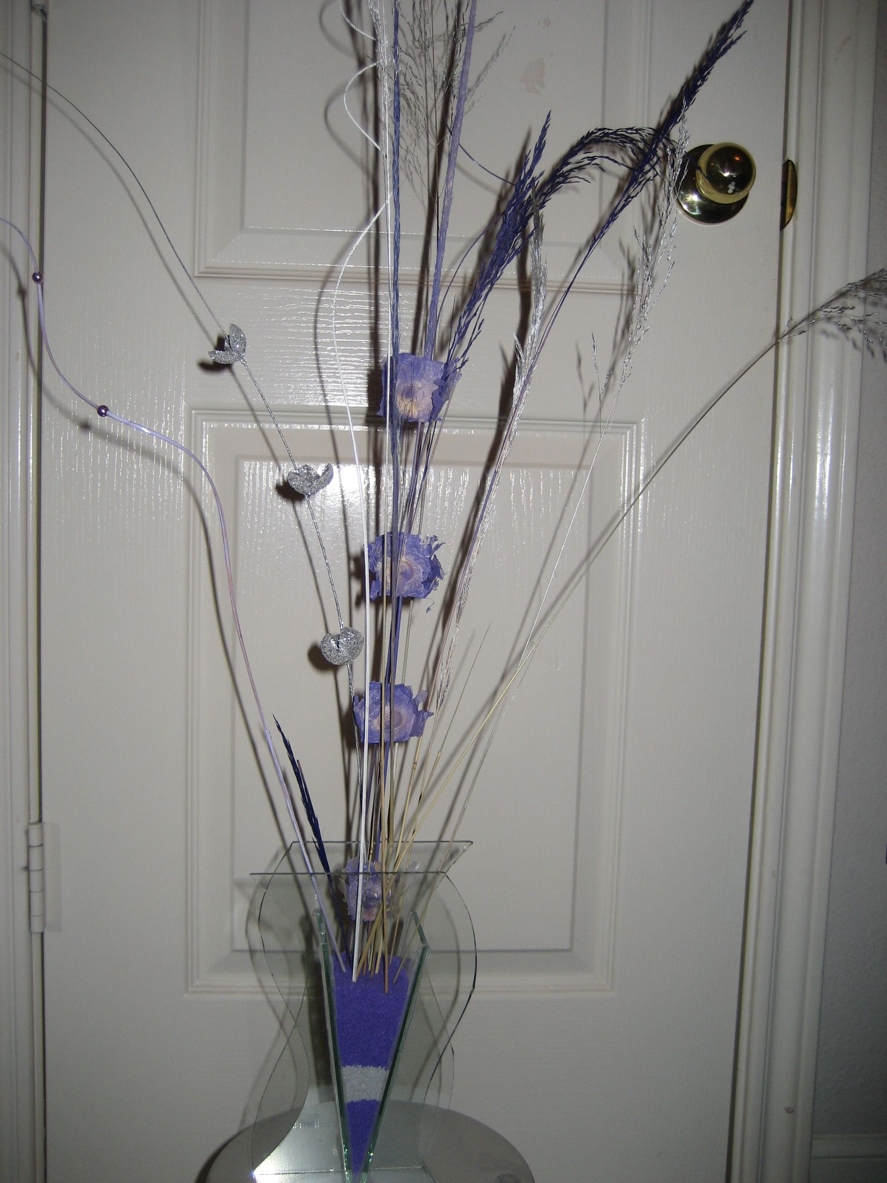 Purple and Silver Center Piece
