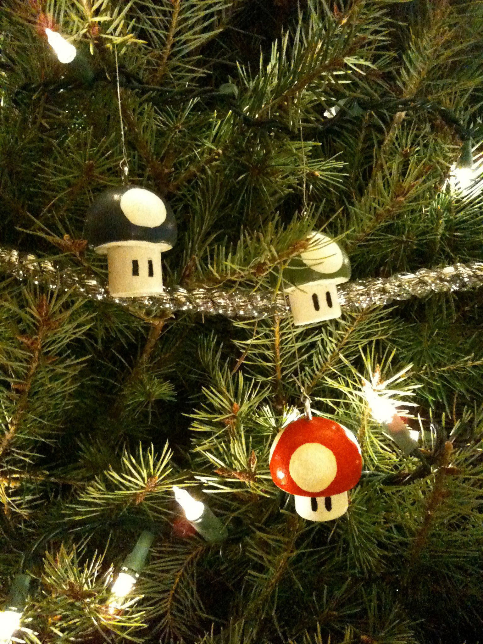 Mario Mushroom Ornaments