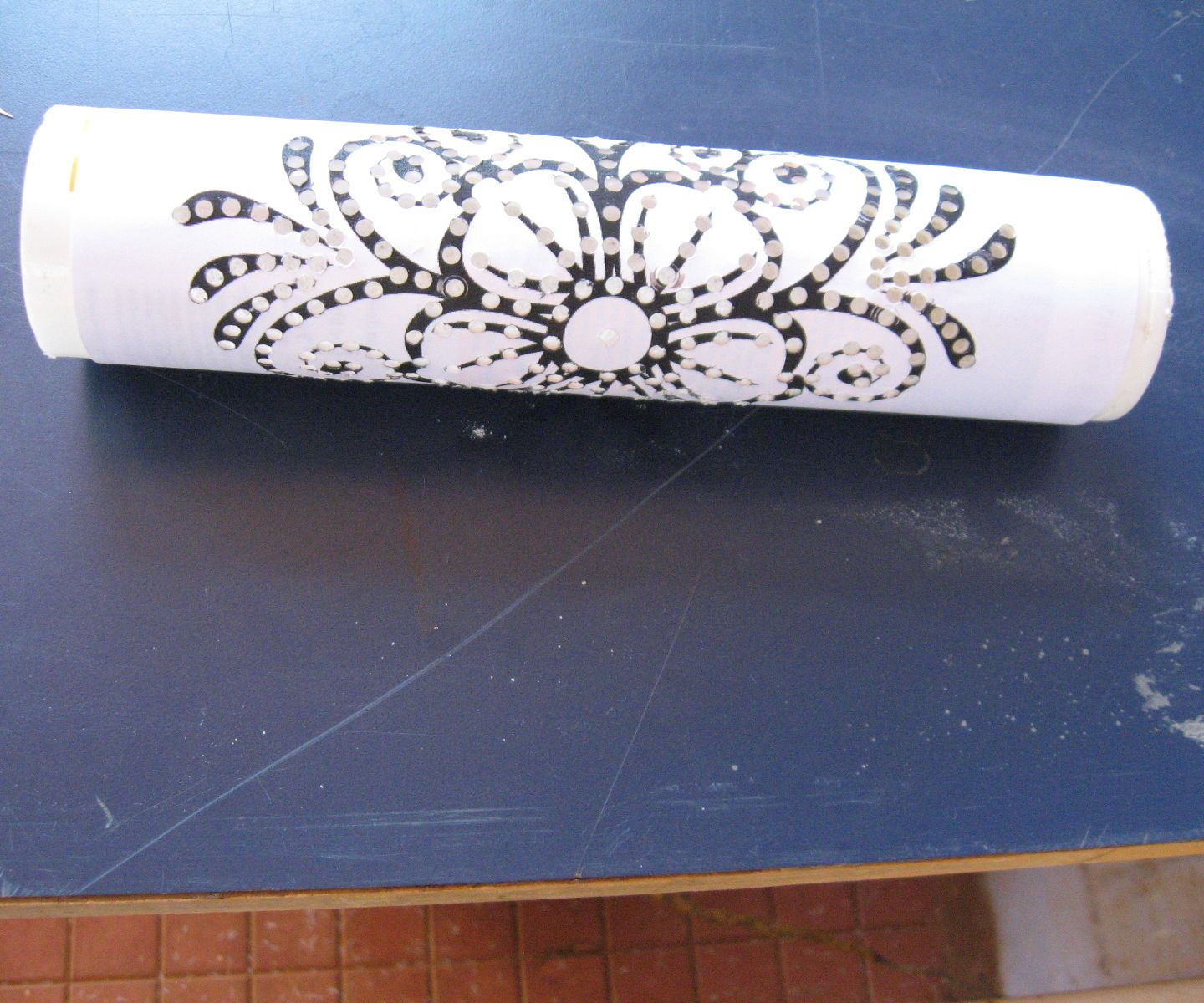 Rangoli Stencil With Waste Plastic Casing