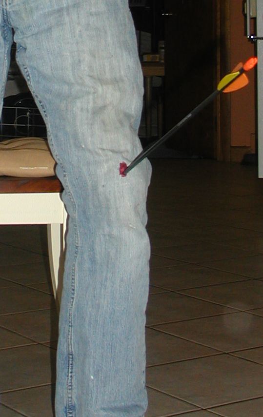 How to Take an Arrow in the Knee for "real" 5 Steps Instructables