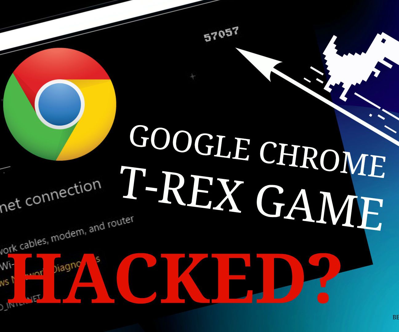 HACKED! Google Chrome Offline T-Rex Game