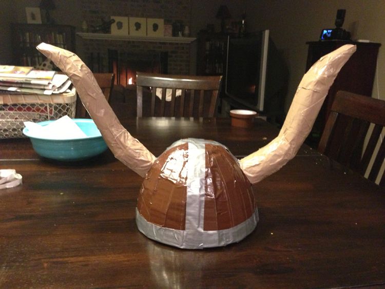 Cardboard and Duct Tape Viking Helmet