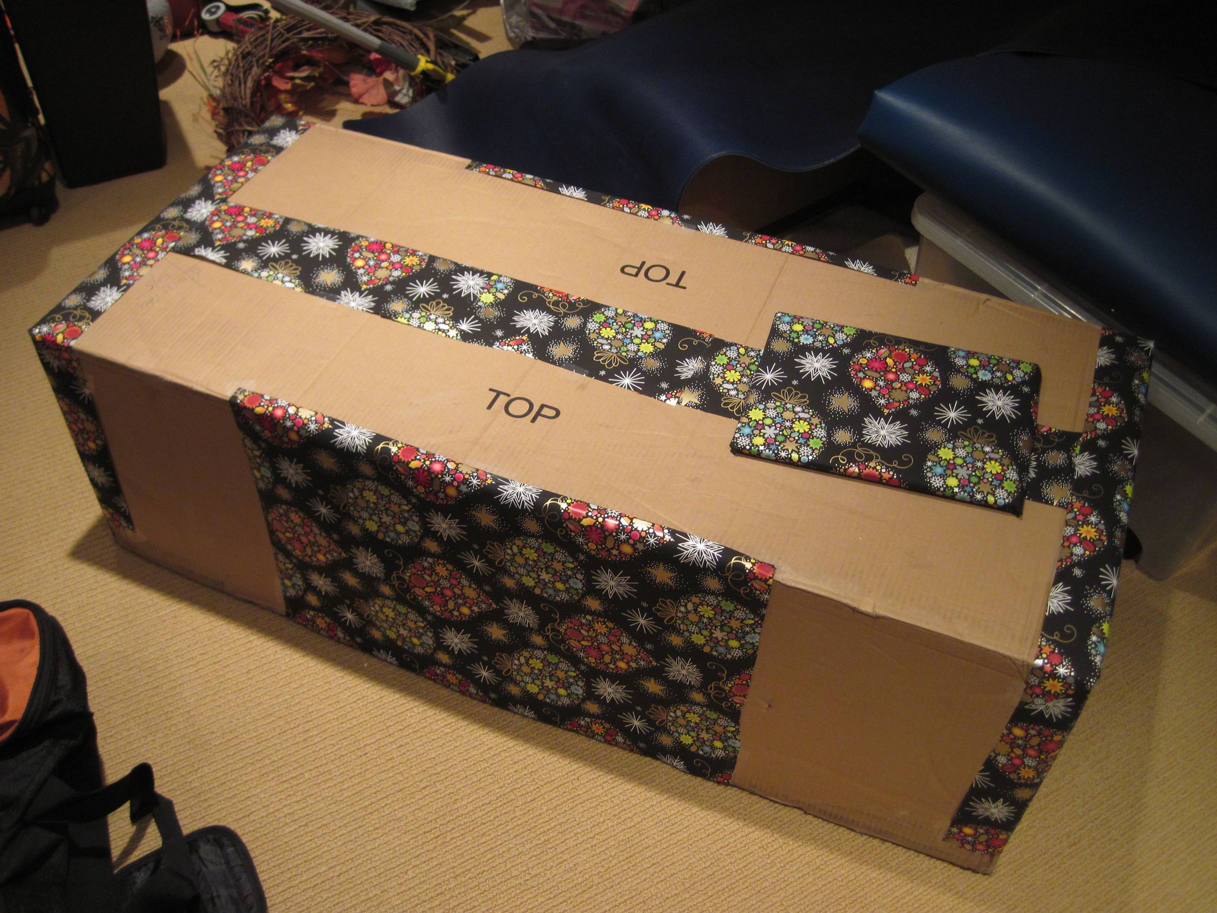 Partially Wrap a Large Shipping Box