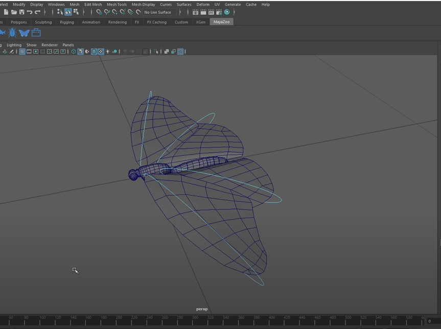 Butterfly Animation in a Naturalistic Setting