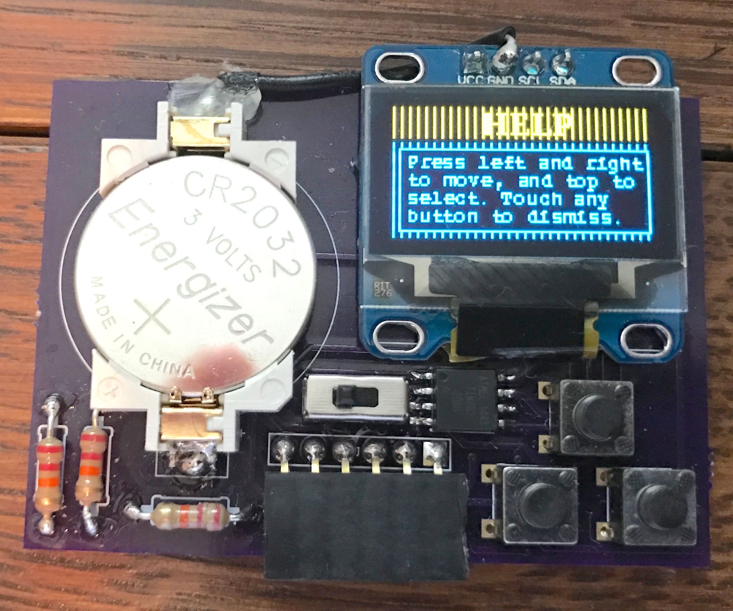 Business Card/Game Console: ATtiny85 and OLED Screen