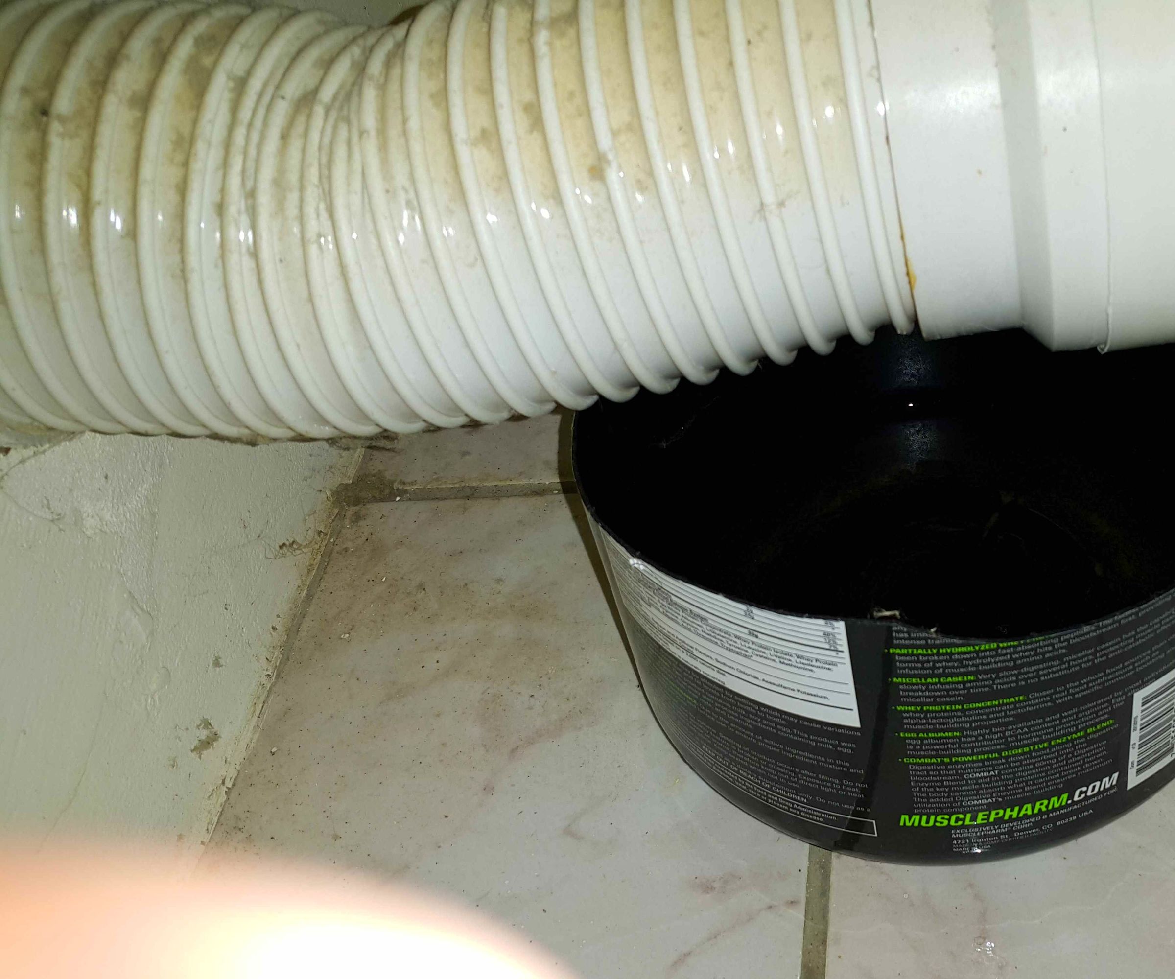 Fixing a Leaking Toilet Discharge. 