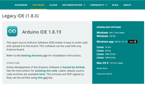 Download the Arduino IDE