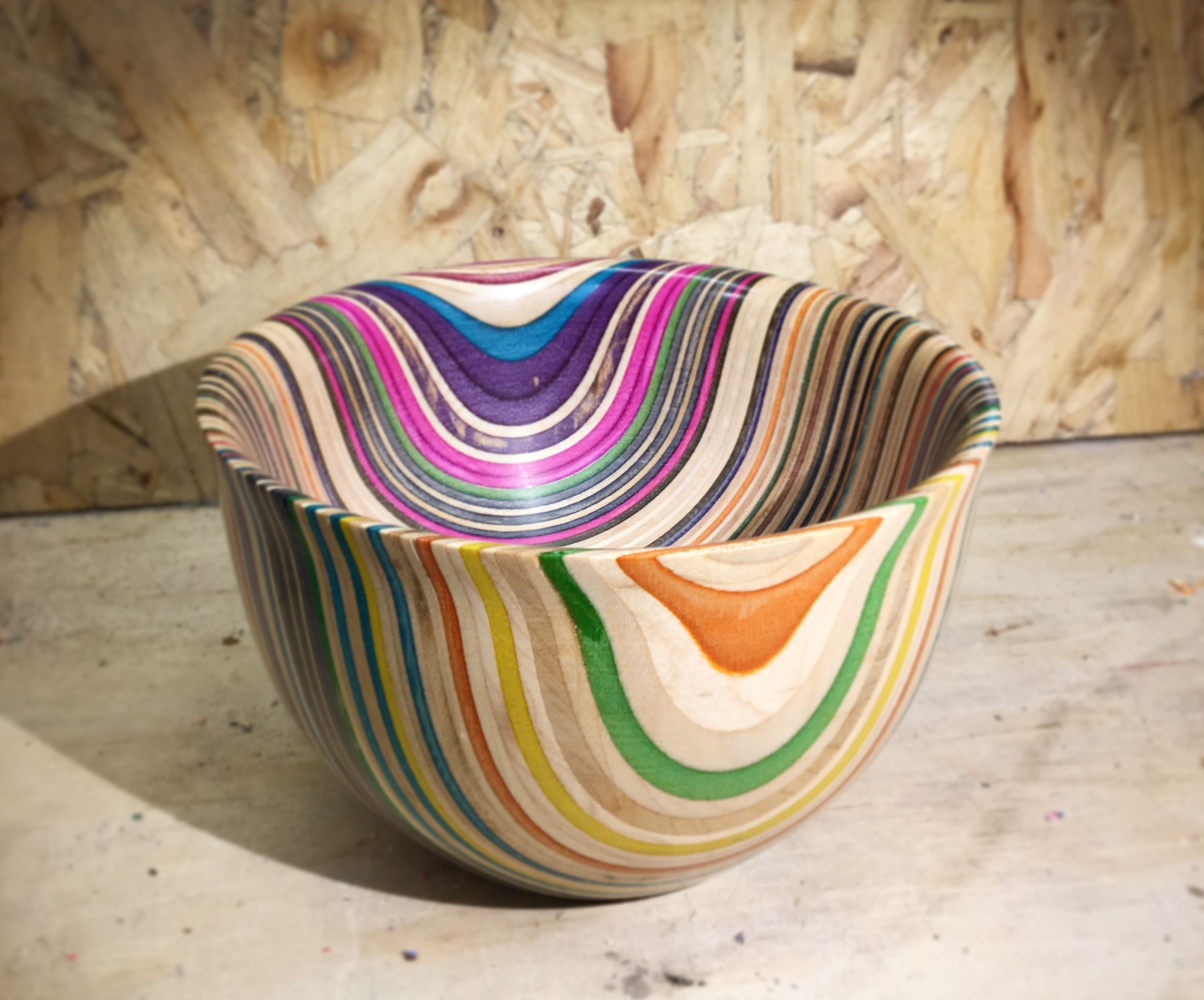 Recycled Skateboard Bowl