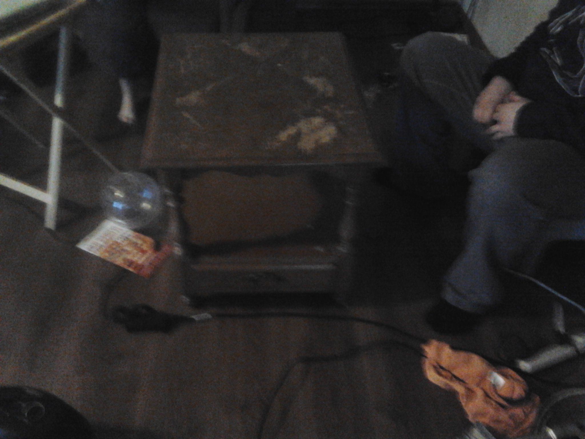 Coffee Table Hidden Slide-out Compartment