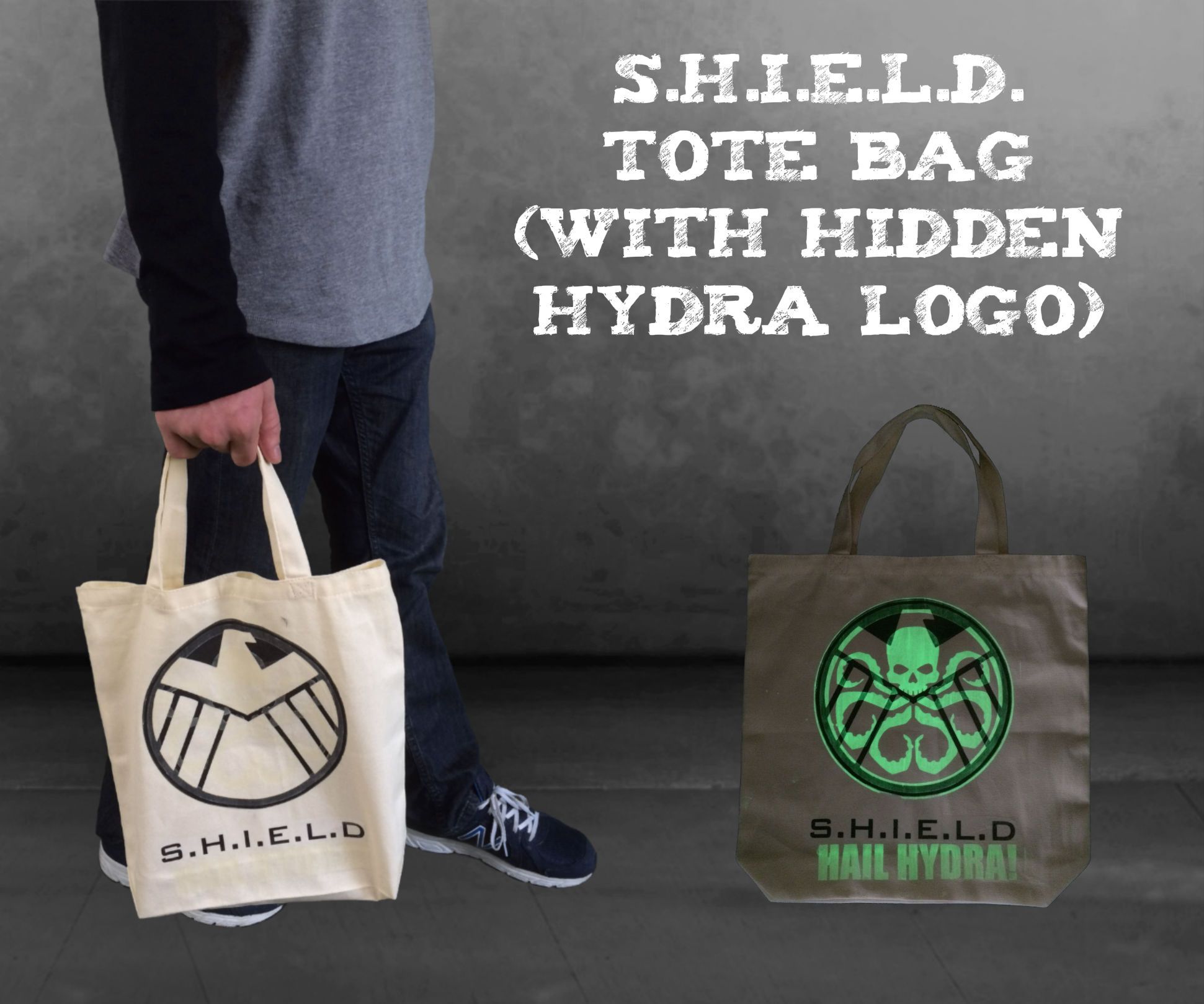 S.H.I.E.L.D. Tote Bag (With Hidden Hydra Logo)