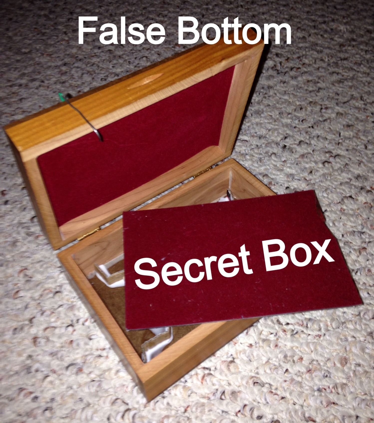False Bottom Wooden Box