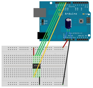 Flashing Process With Arduino As ISP Programmer