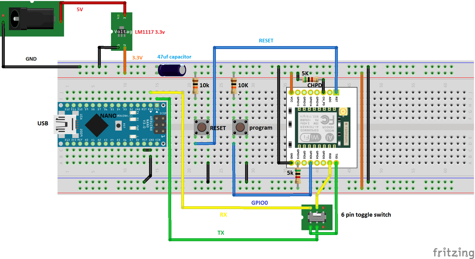 ESP8266-07 Programmer With Arduino Nano : 6 Steps (with Pictures ...