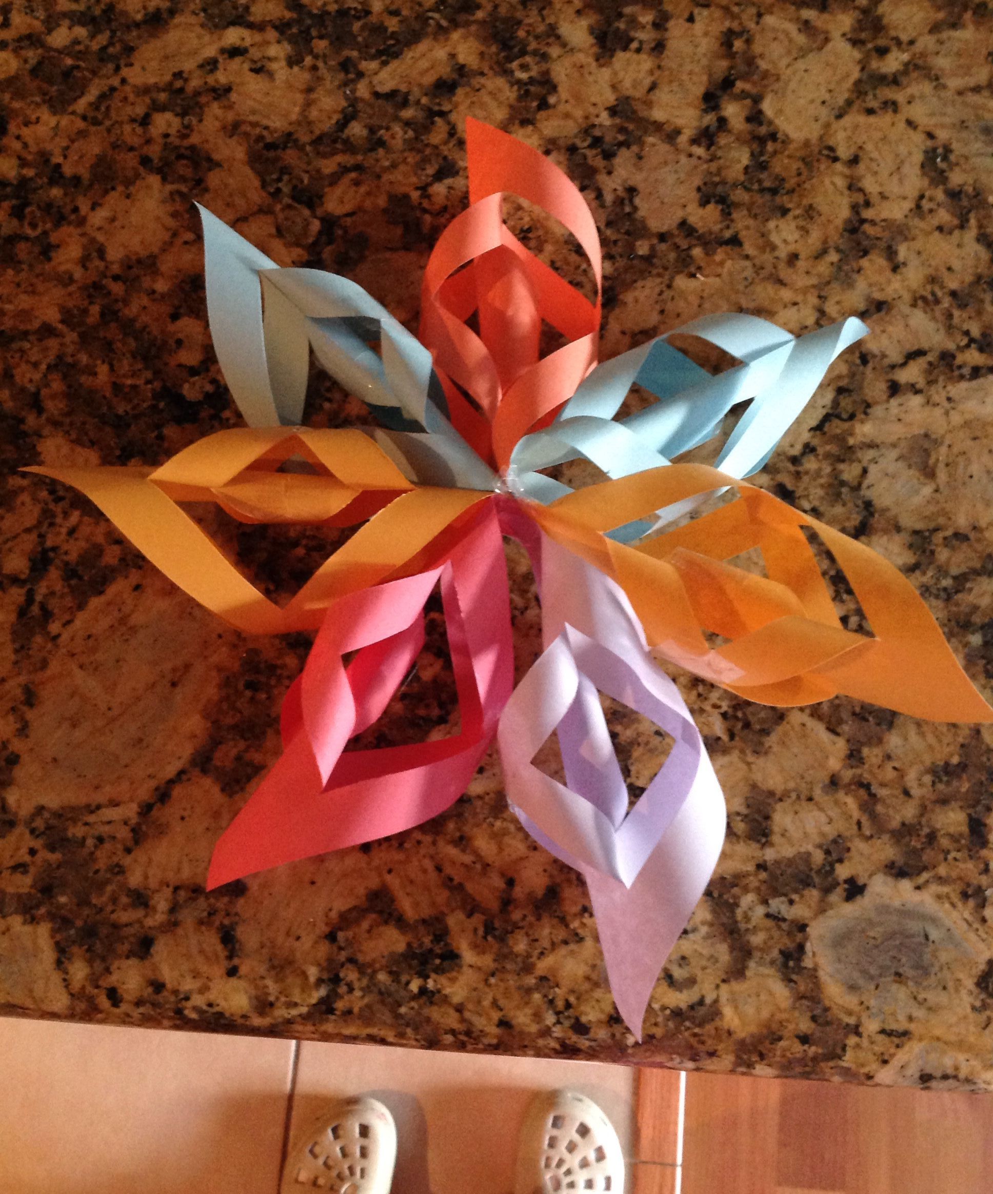 How to Make a Paper Snowflake Star