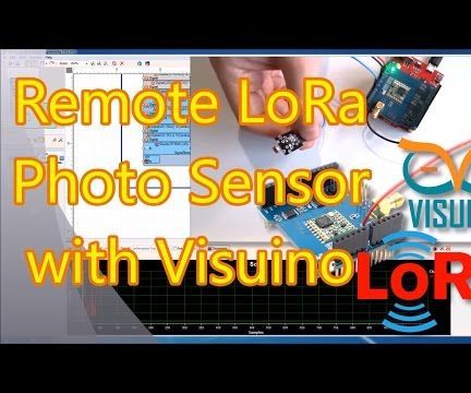 Arduino and Visuino: Long Distance Remote Light Sensor With RFM95W/RFM98W Makerfabs LoRa Shields 