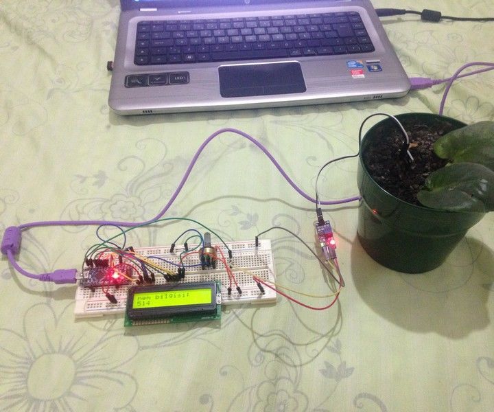 Arduino Nano+Soil Moisture Sensor+LCD 