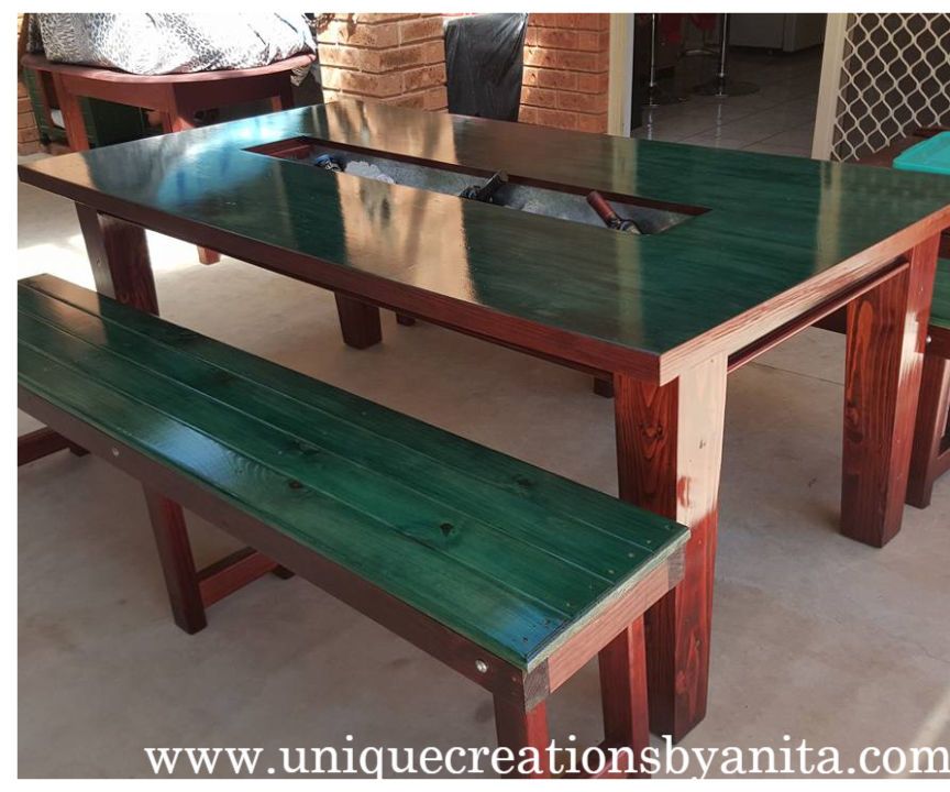 How to Turn a Old Table Into a Trough Party Table