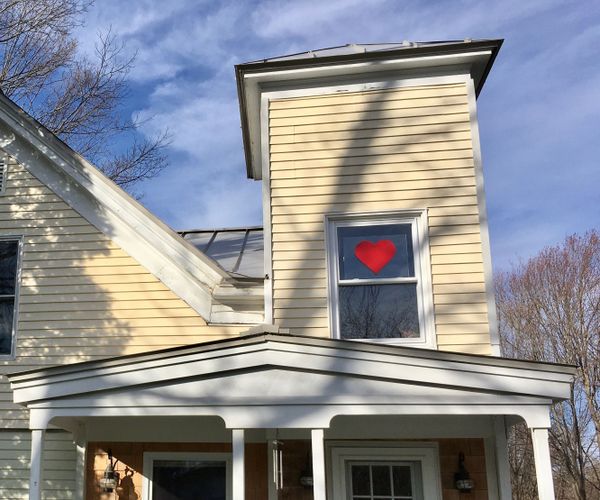 *Perfect* Heart on Plexiglass for Covid-19 Community Support