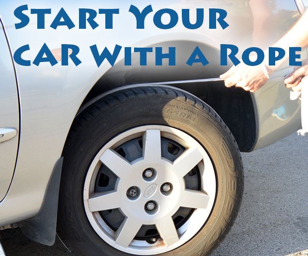 Start Your Car With a Rope (Dead Battery Life Hack)
