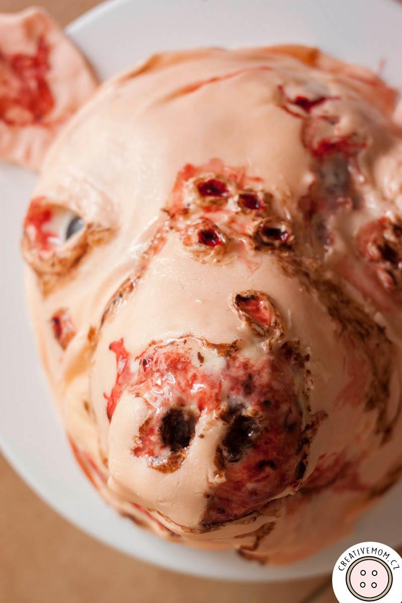 Mutated Pork Head – Halloween Cake