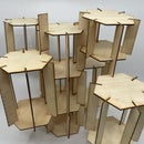 Self Standing Modular Structure Using Laser Cutting.
