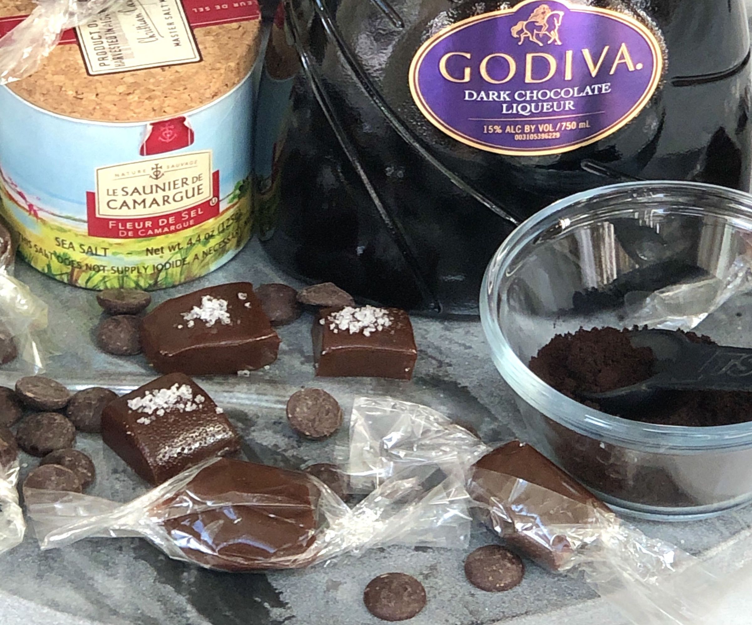 Dark Chocolate Espresso Caramels With Sea Salt