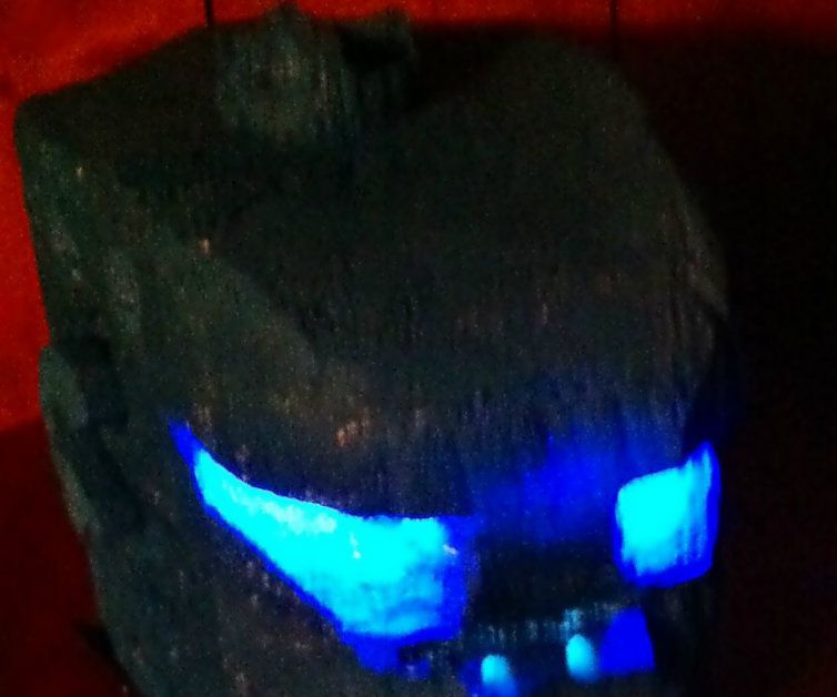 STYRO ROBOT HEAD . LIFE SIZE & BATTLING . As a COSTUME 