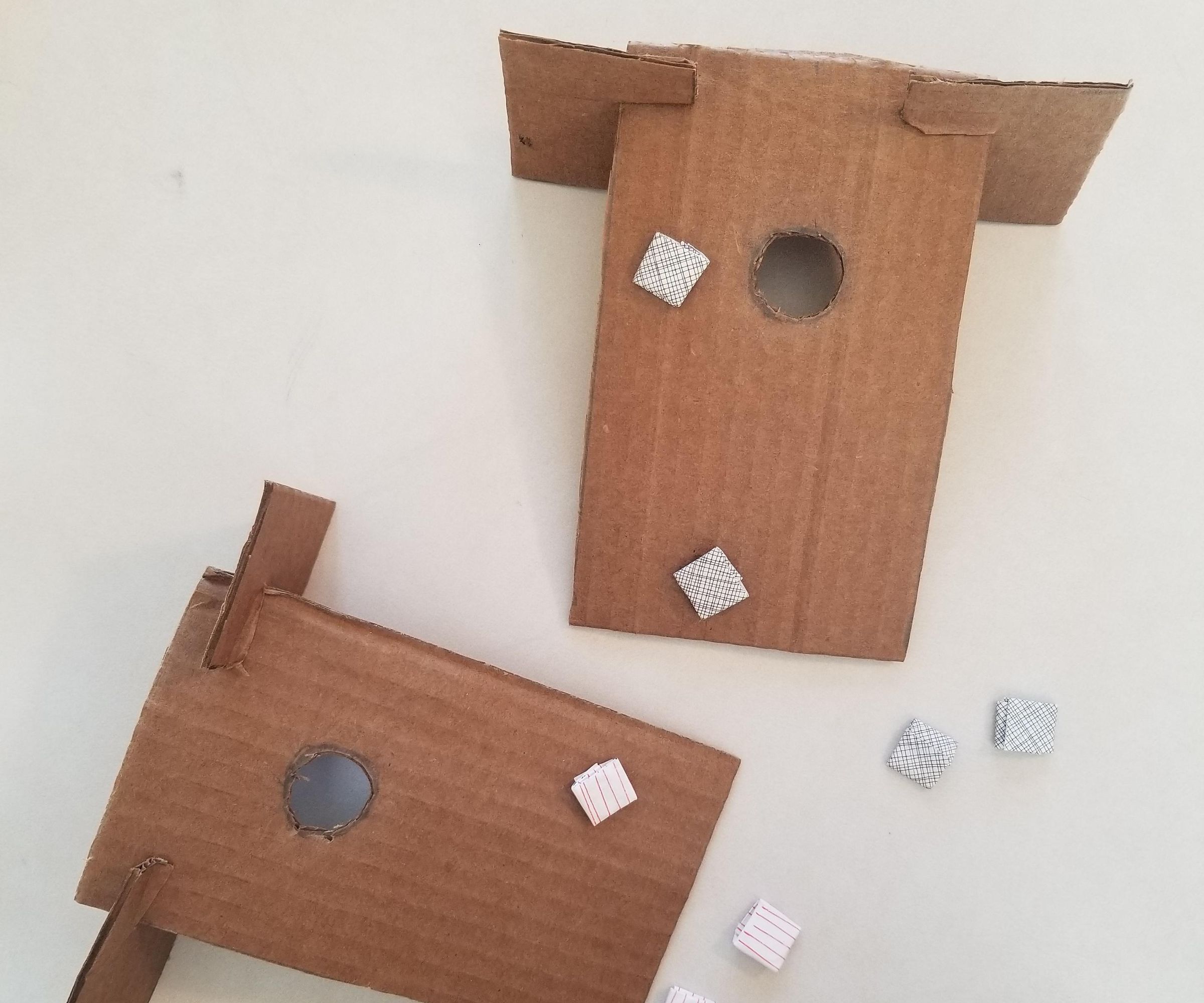 Mini Cardboard Cornhole