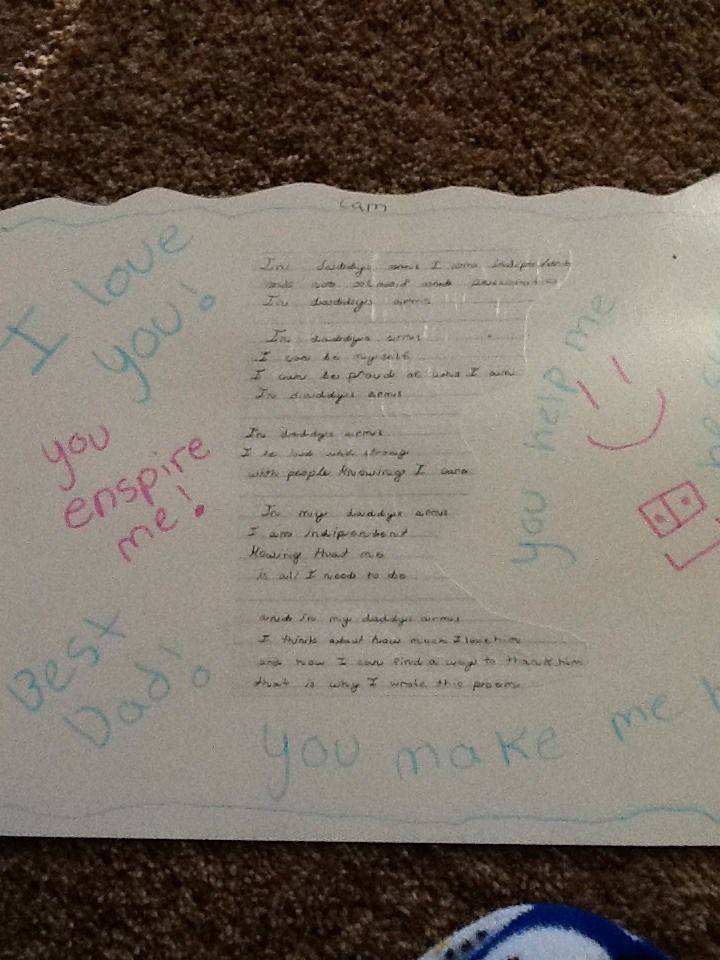 DIY Fathers Day Placemat With Poem