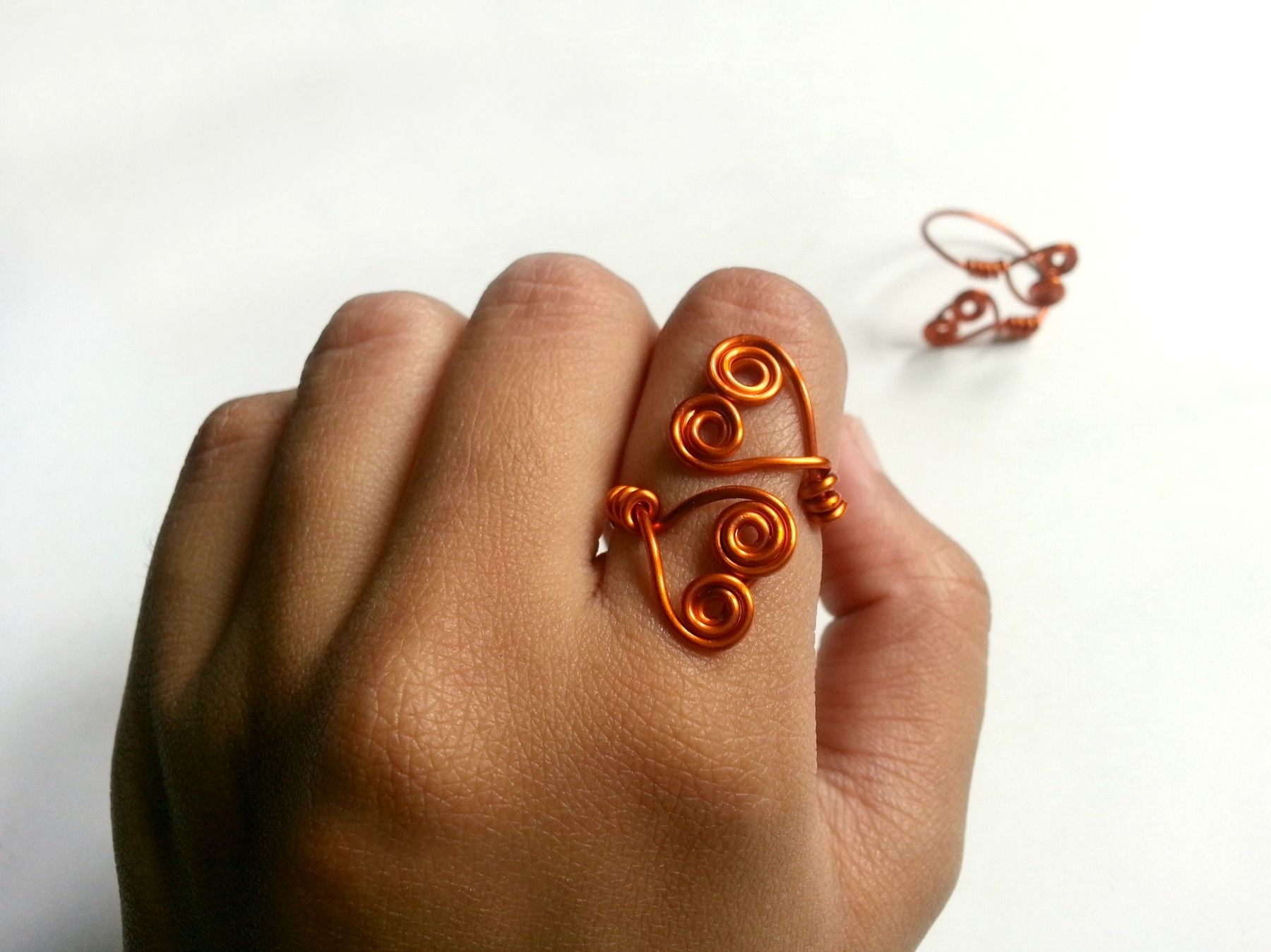 DIY Swirly Double-Heart Ring