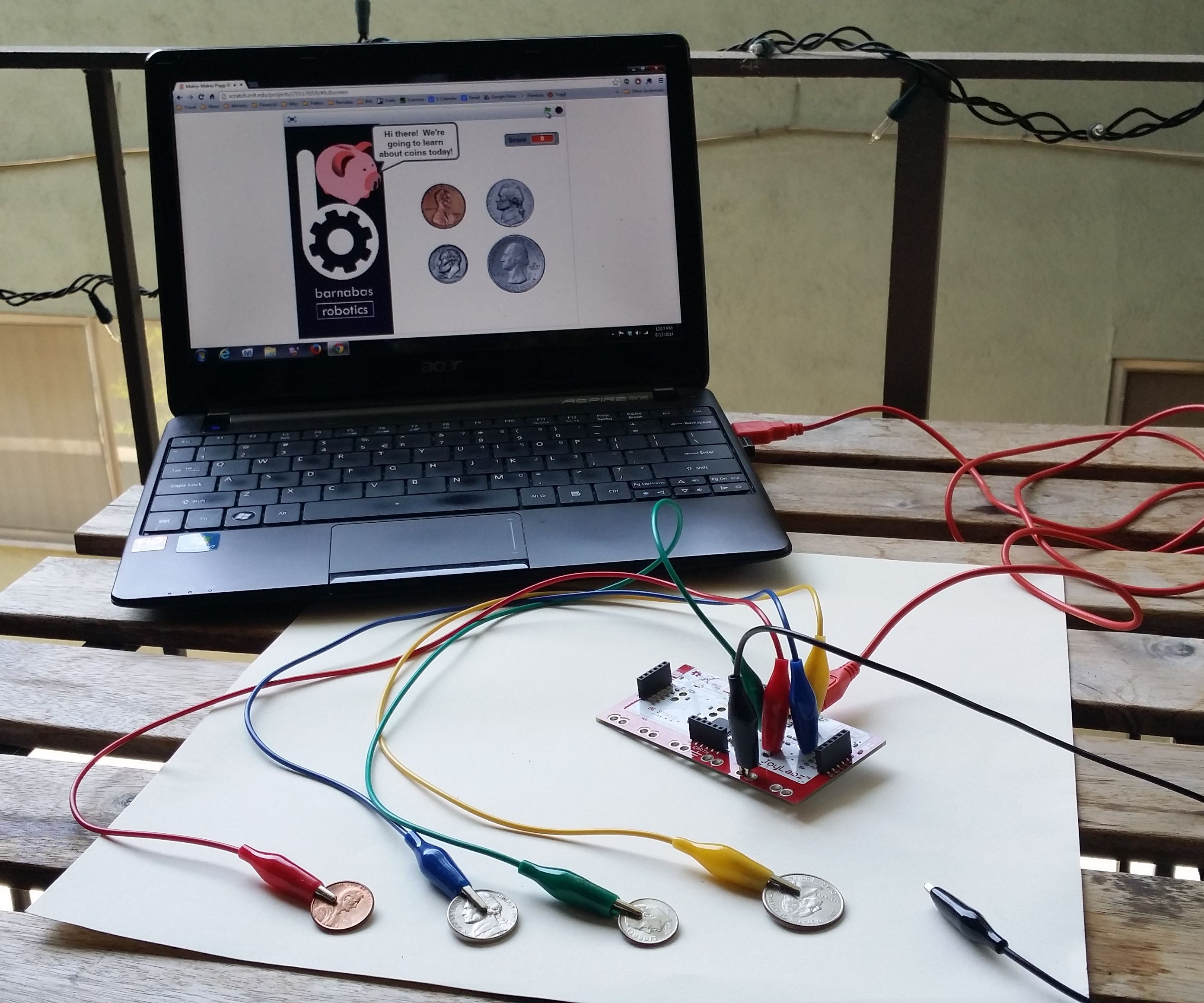 Learn how to count money with coins using the MaKey MaKey!  