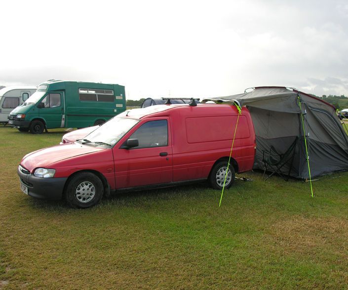 Stealth Micro Camper in a Ford Escort Van