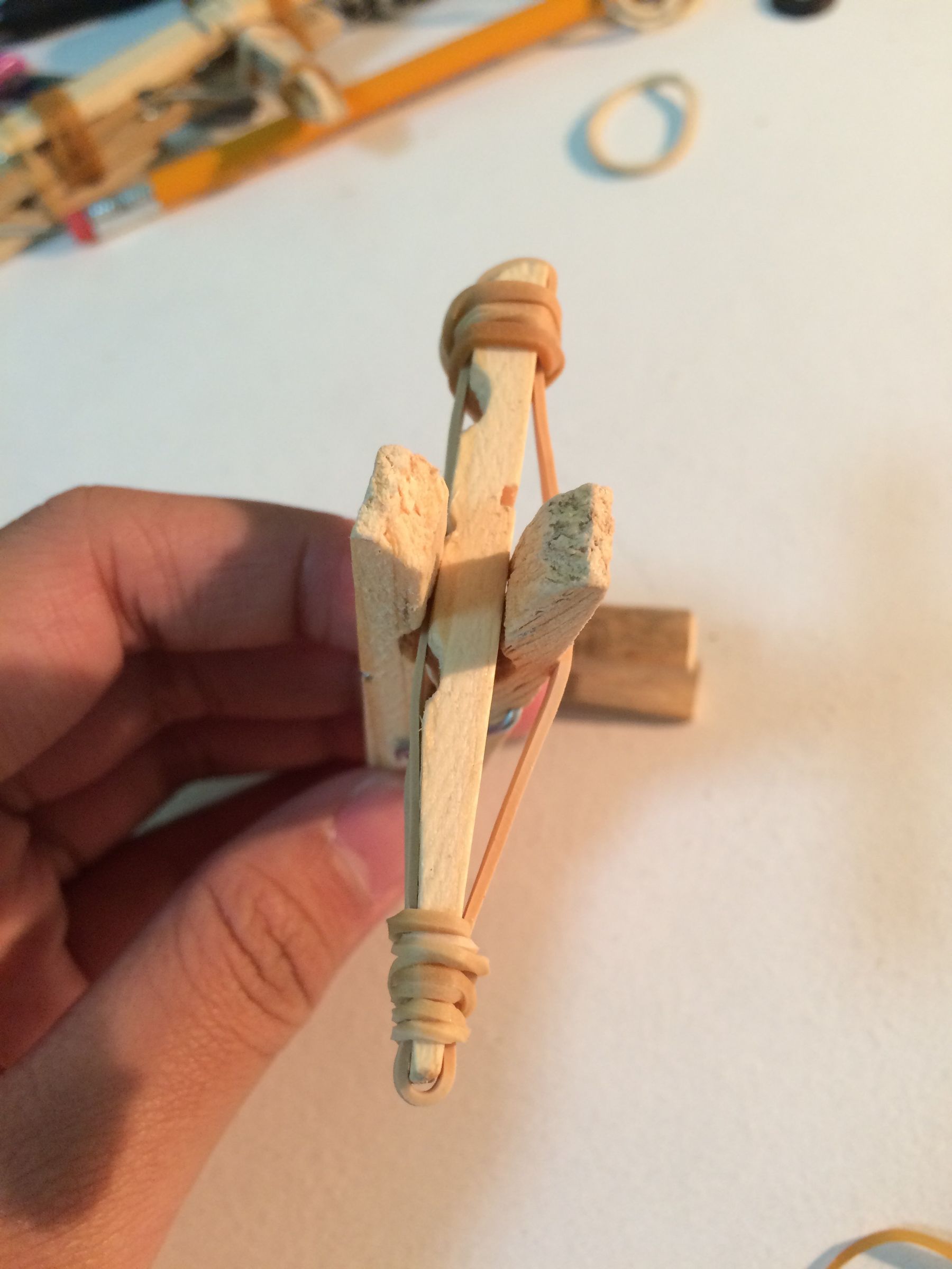 How to Make a Mini Clothespin Crossbow 7 Steps Instructables