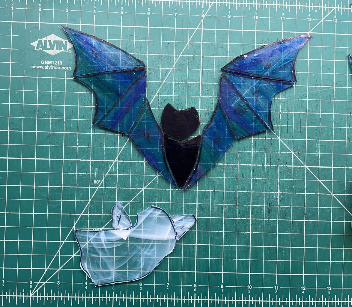 Ghost Tries to Walk a Bat - Stained Glass Suncatcher : 15 Steps (with Pictures) - Instructables ghost-tries-to-walk-a-bat-stained-glass-suncatcher-15-steps-with-pictures-instructables