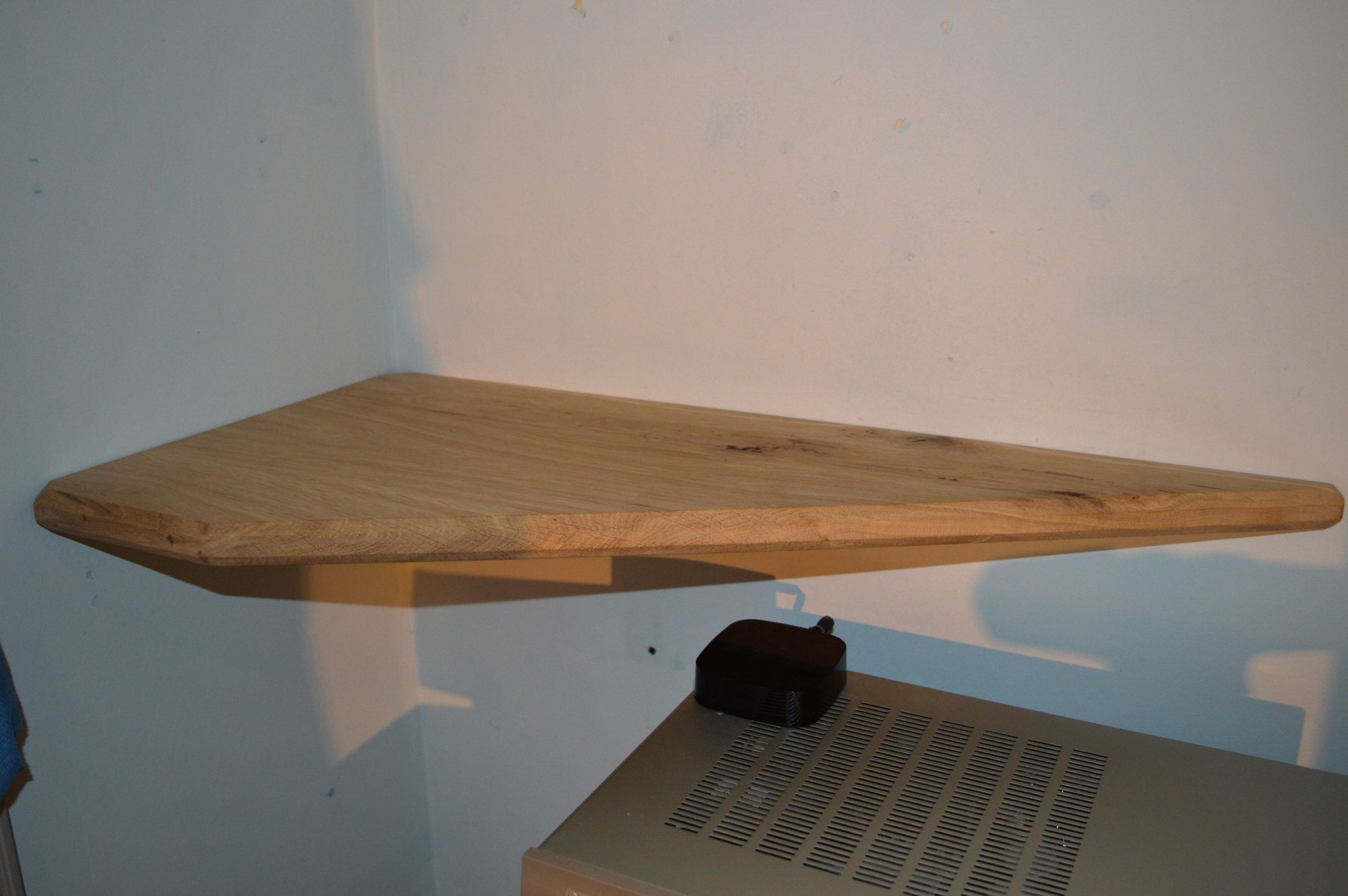 Beautiful White Oak Floating Corner Shelf 10 Steps (with Pictures