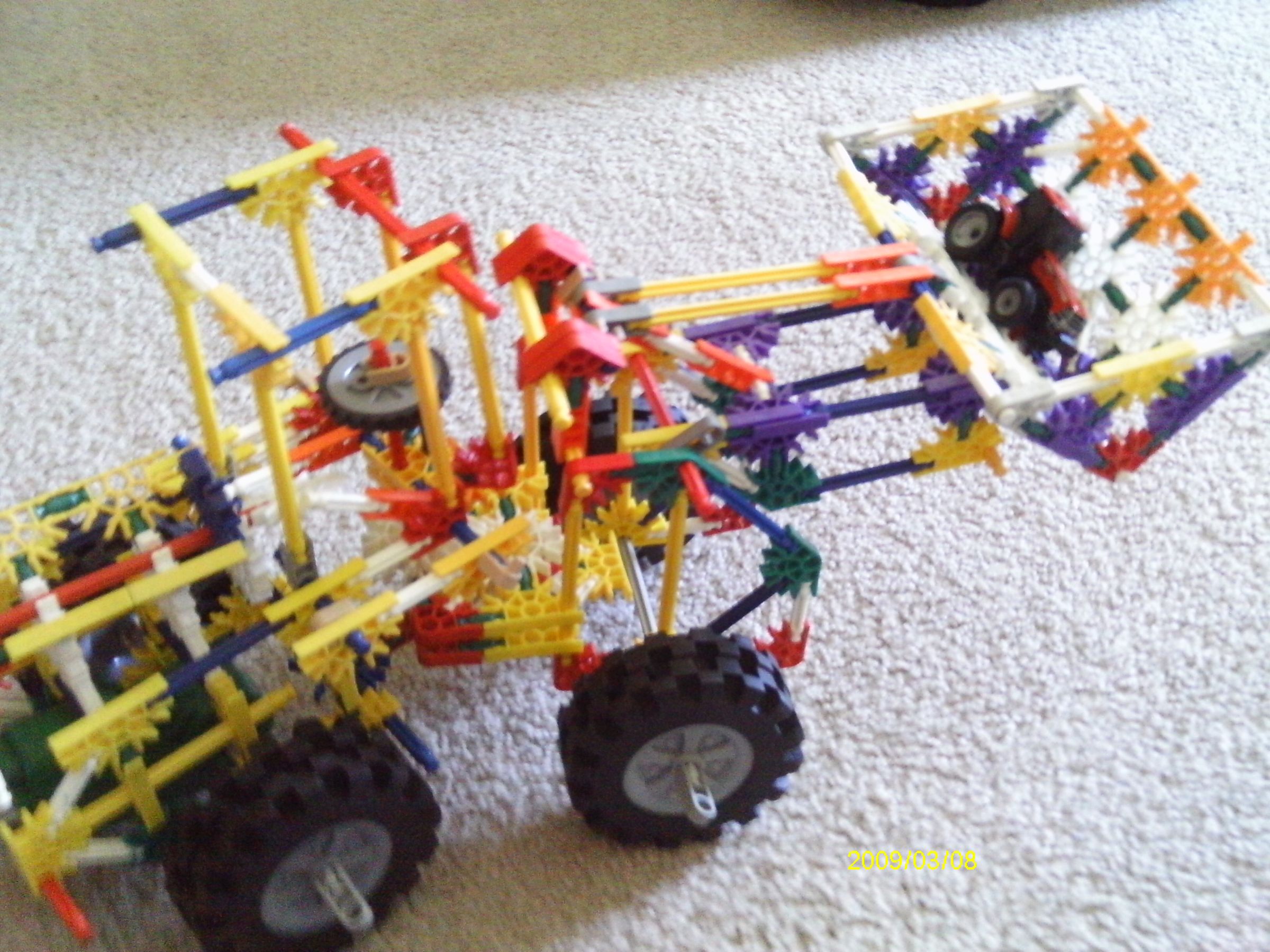Front End Loader Made Out of Knex