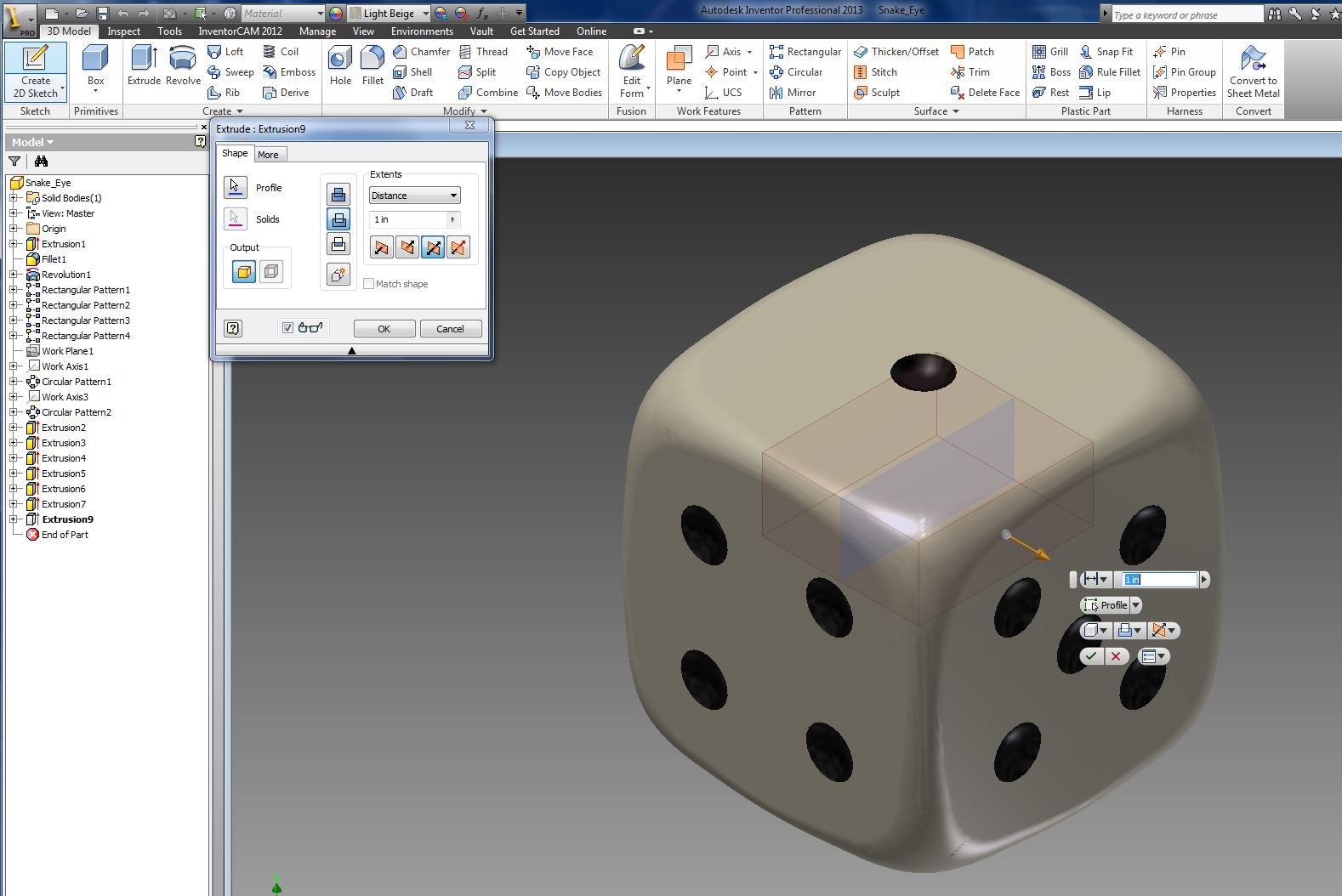 3D Printed Dice.  Standard and Load.   I Made them at TechShop.