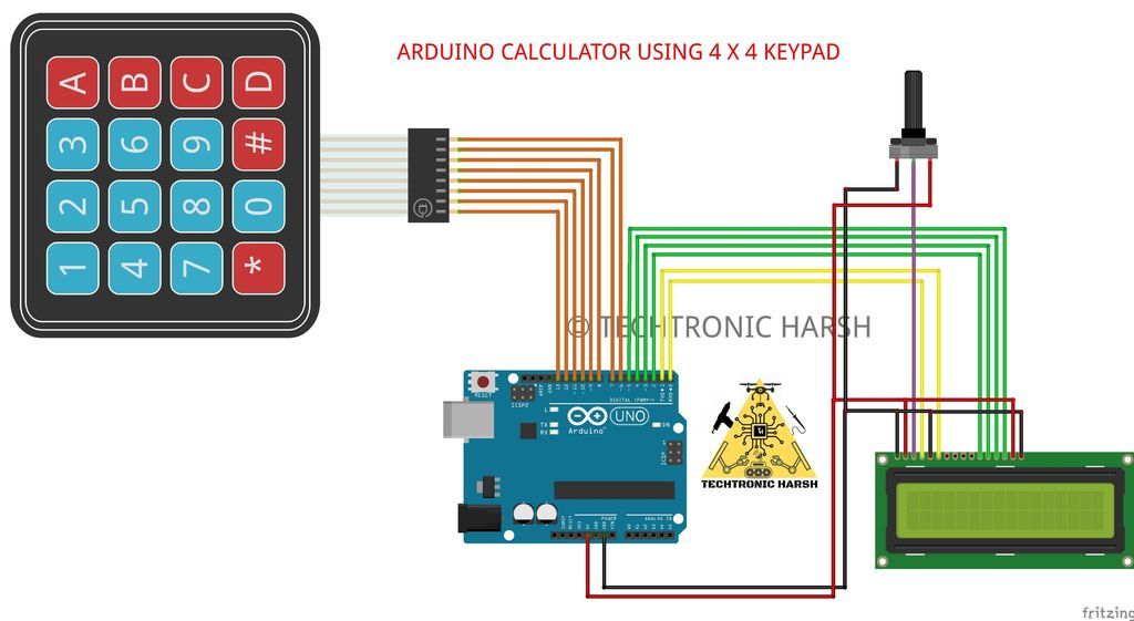 Arduino Calculator Using 4X4 Keypad | Trybotics