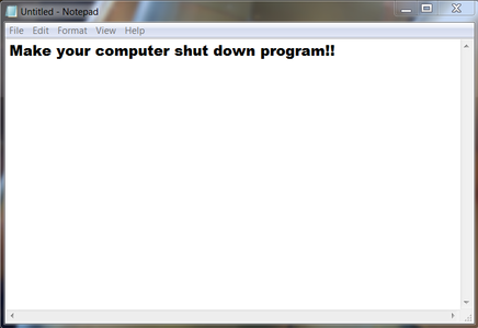 Make Your Computer Shut Down Program