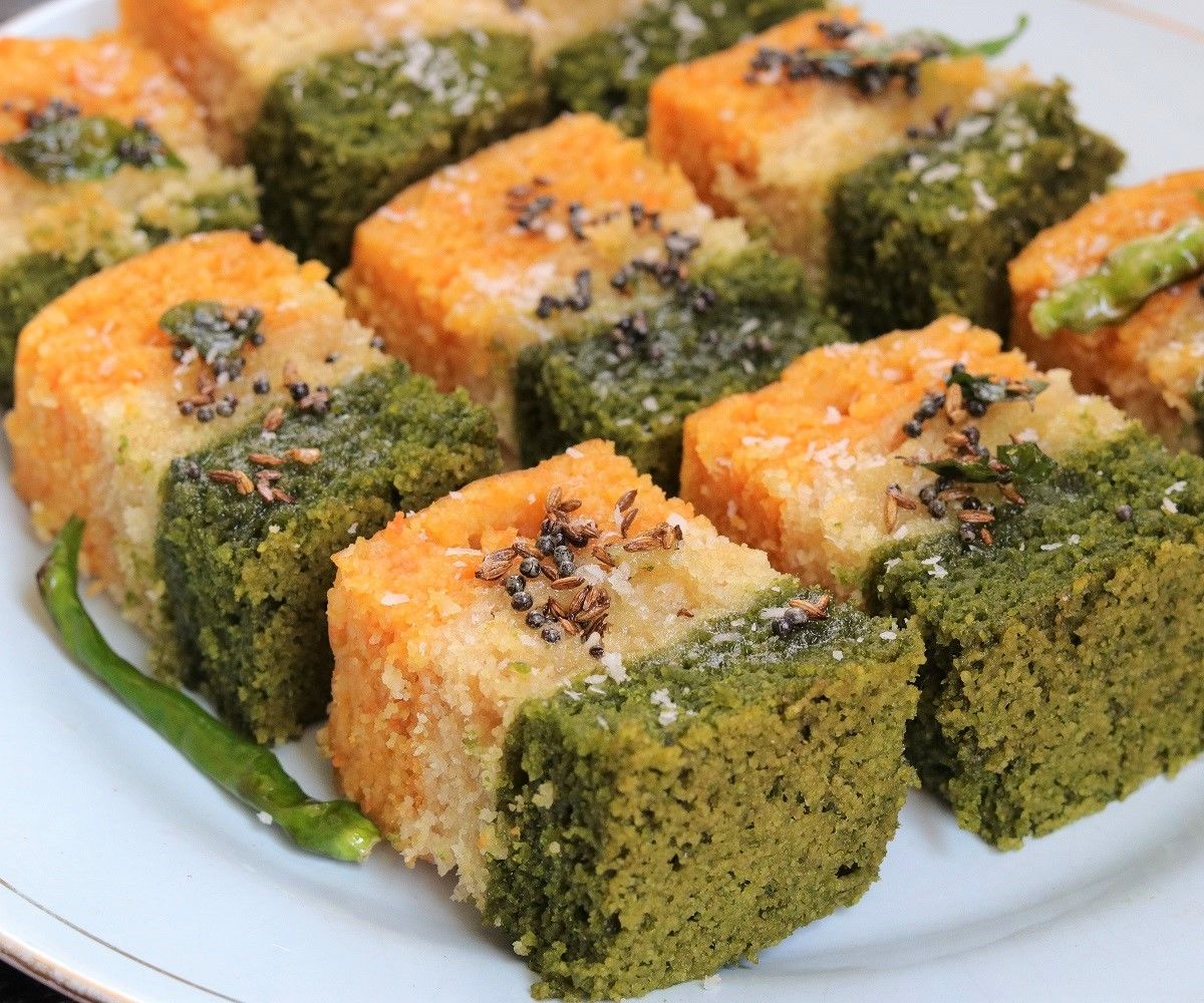 Tri Colour Dhokla | Tiranga Rava Dhokla Recipe