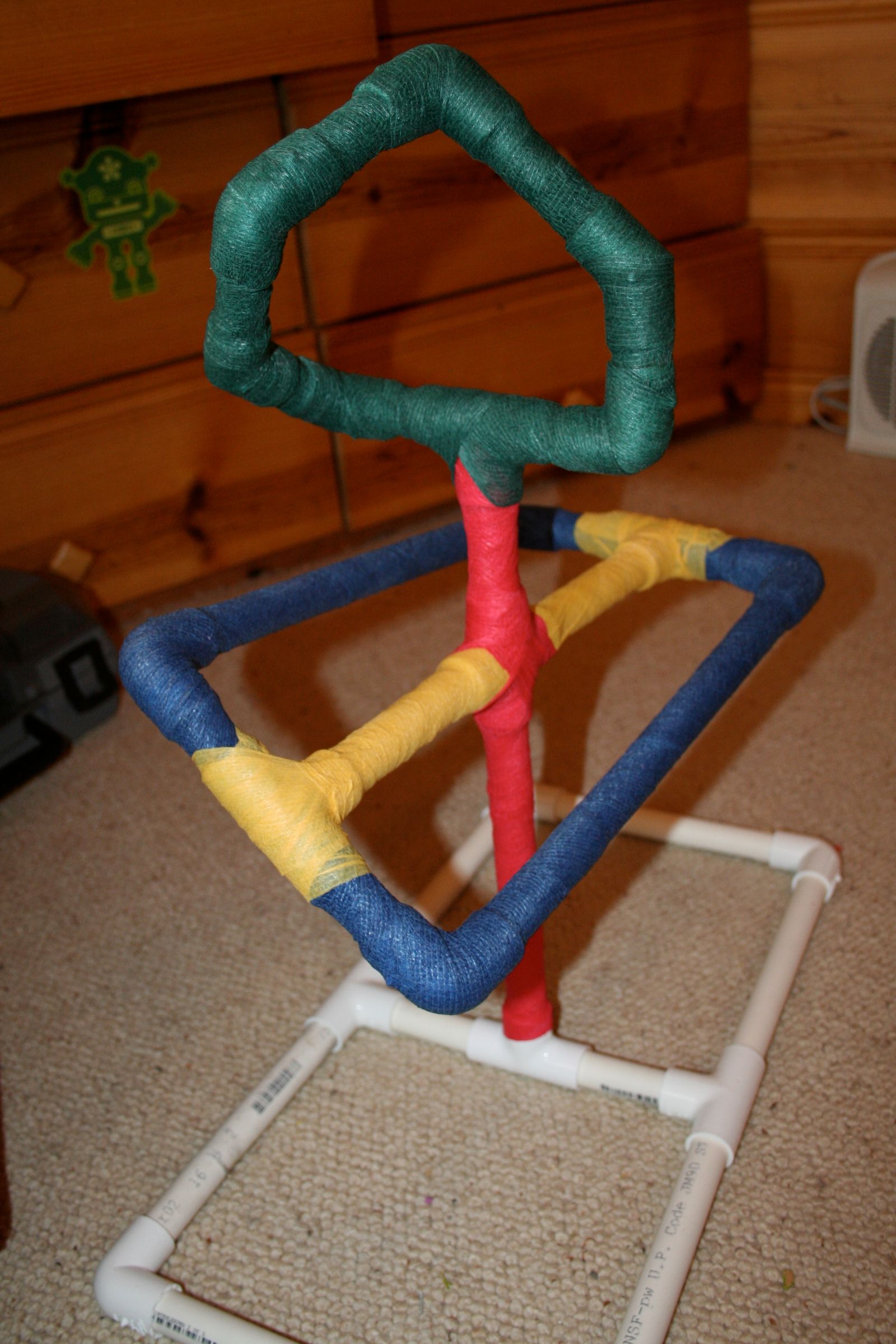 Enrichment for Captive Birds - PVC Perch/Play Stand